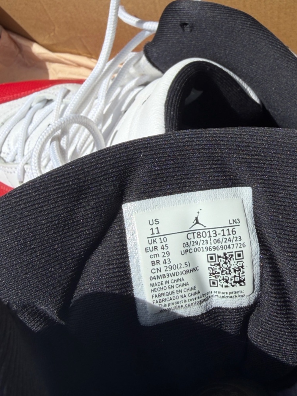 Jordan 12 retro Cherry 2023 - Picture 5 of 6